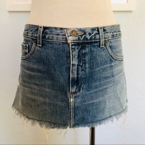 Marc Jacobs distressed cut off Denim Skirt